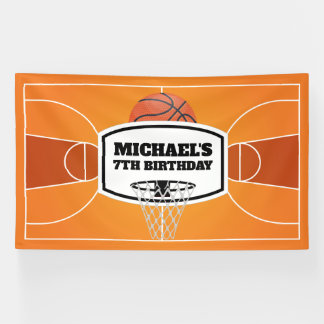 Lona Basketball Birthday Banner backdrop 横断幕