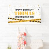 Lona Caution Construction Site Birthday backdrop 横断幕 (インサイチュ)
