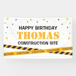 Lona Caution Construction Site Birthday backdrop 横断幕
