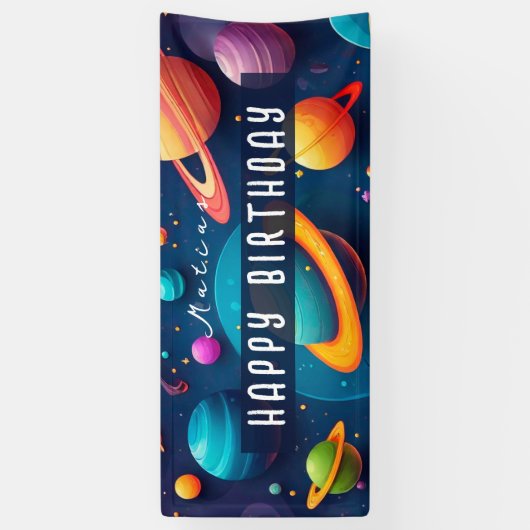 Lona cumpleaños personalizada 横断幕 (縦)