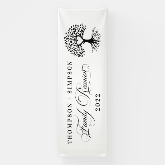 Lona Family Reunion tree backdrop 横断幕 (縦)