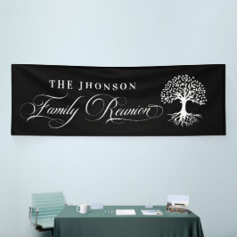 Lona Family Reunion tree backdrop black 横断幕
