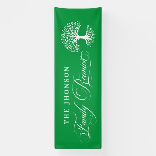 Lona Family Reunion tree backdrop Green 横断幕 (縦)