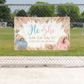 Lona He or She Boho Boho Pampas Pumpkin Gender Rev 横断幕 (インサイチュ)