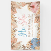 Lona He or She Boho Boho Pampas Pumpkin Gender Rev 横断幕 (縦)