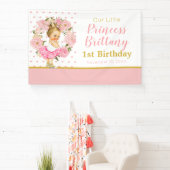 Lona Little Princess birthday Flowers banner 横断幕 (インサイチュ)