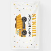Lona Sand Truck Construction Birthday backdrop 横断幕 (縦)