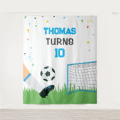 Lona Soccer Sport Birthday backdrop banner タペストリー (正面)
