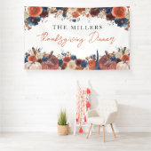 Lona Thanksgiving Dinner autumn fall pumpkins back 横断幕 (インサイチュ)