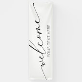 Lona WELCOME black and white Sign banner backdrop  横断幕 (縦)