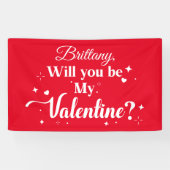 Lona Will you be my Valentine? banner  横断幕 (横)