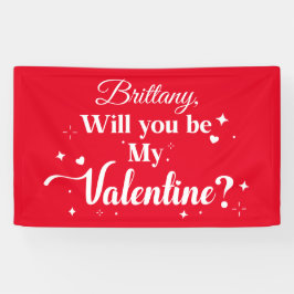Lona Will you be my Valentine? banner  横断幕