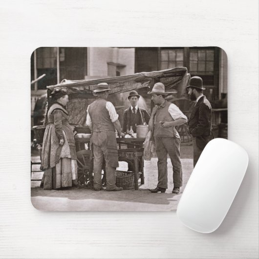 「Londの街の生活からの貝の販売人、 マウスパッド (マウス)