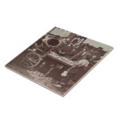 「Londの街の生活からのSt Gilesの安い魚、 タイル (側面)