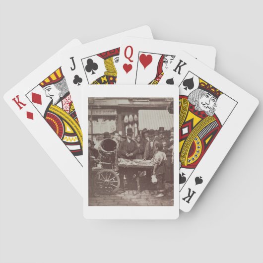 「Londの街の生活からのSt Gilesの安い魚、 トランプ (裏面)