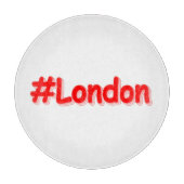 「#London」かわいいデザイン。買今 カッティングボード (正面)