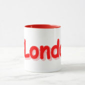 「#London」かわいいデザイン。買今 マグカップ (中央)