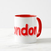 「#London」かわいいデザイン。買今 マグカップ (正面右)