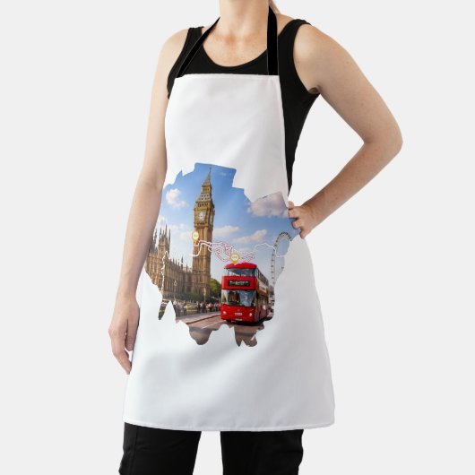 London 26.2 Marathoner Course Map Apron エプロン (インサイチュ)