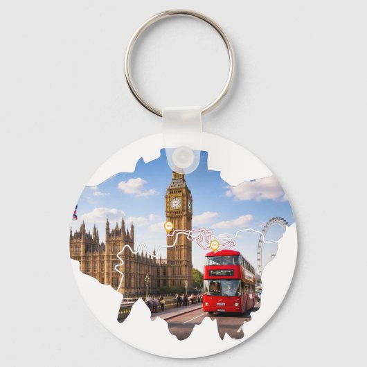 London 26.2 Marathoner Course Map Keychain キーホルダー (正面)