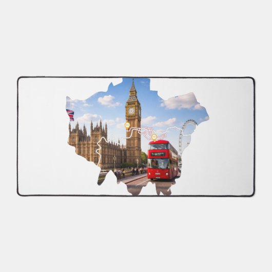 London 26.2 Marathoner Course Map Mouse Pad デスクマット (正面)