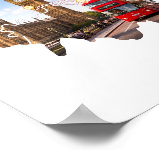 London 26.2 Marathoner Course Map Poster ポスター (角)