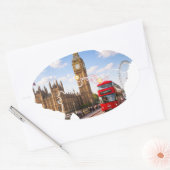 London 26.2 Marathoner Course Map Sticker 楕円形シール (封筒)