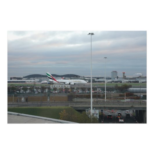 London Airport Evening Landing フォトプリント (正面)