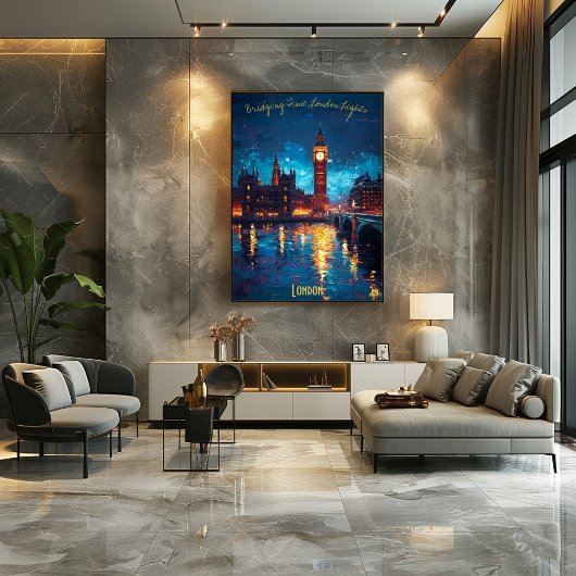 London at Dusk – ブリッジング時間と美しい ポスター
