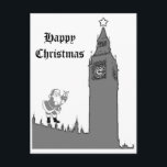 London Big Ben Happy Christmas Postcard シーズンポストカード<br><div class="desc">This design is included in the London,  British Christmas Theme Collection. Products in this line may show various British Culture. Big Ben is featured in this item. For more themed products; please see Our other coordinating items. Each theme has a range of stylish items with a distinct look.</div>