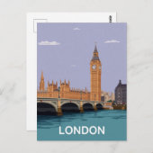 London Big Ben & Parliament ポストカード (正面/裏面)