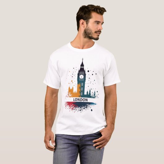 London, Big ben Tシャツ (正面フル)