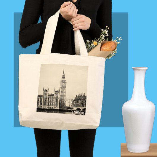 London, Big Ben, Westminster Shopping ラージトートバッグ