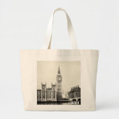 London, Big Ben, Westminster Shopping ラージトートバッグ (正面)