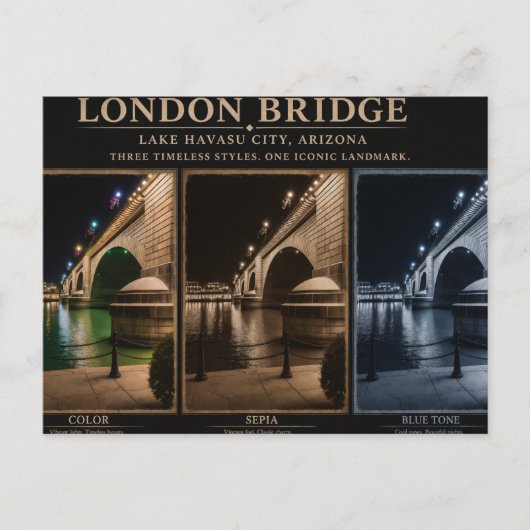 London Bridge at Night ポストカード (正面)