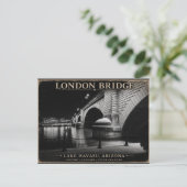 London Bridge Black & White Night ポストカード (スタンド正面)