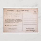 London Bridge Lake Havasu Arizona  ポストカード (裏面)