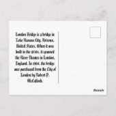 London Bridge, Lake Havasu, Az. ポストカード (裏面)