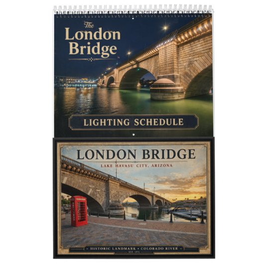 London Bridge Lighting Schedule 2027 Calendar カレンダー (カバー)
