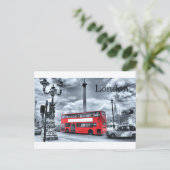 LONDON BUS in Black & White (St.K) ポストカード (スタンド正面)