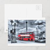 LONDON BUS in Black & White (St.K) ポストカード (正面/裏面)