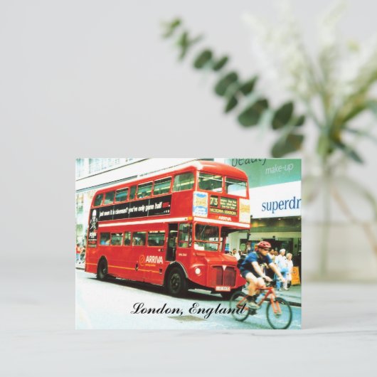 London Bus Postcard ポストカード (スタンド正面)