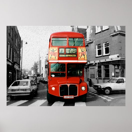 London Bus Poster 3 ポスター (正面)