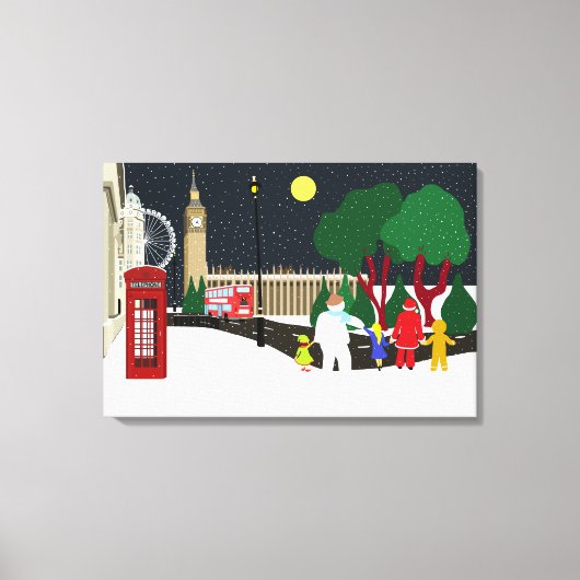 London Canvas Printのクリスマス集団 キャンバスプリント (正面)