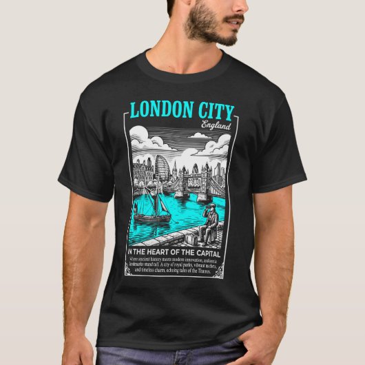London City England In the Heart of the Capital Tシャツ (正面)