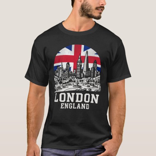 London City England United Kingdom Flag Tシャツ (正面)