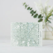London City Map Minimal Postcard ポストカード (スタンド正面)