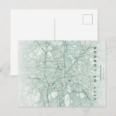 London City Map Minimal Postcard ポストカード (正面/裏面)