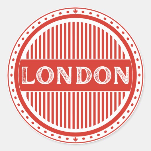 London City Pride Emblem – Canadian Identity ラウンドシール (正面)