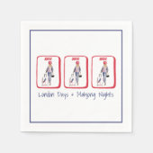London Days & Mahjong Nights / 麻雀パーティー スタンダードカクテルナプキン (正面)